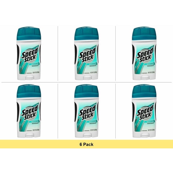 Speed Stick Deodorant Regular 3 oz - 6 Pack Bundle, 18 oz Total Deodorant