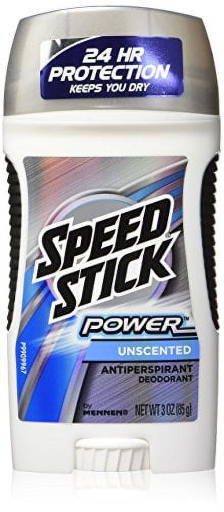 Speed Stick Power Antiperspirant & Deodorant Solid, Unscented 3 oz (Pack of 16)