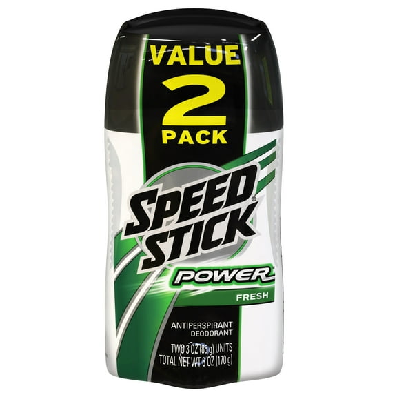 Speed Stick Power Antiperspirant Deodorant for Men, Fresh - 3 oz (Twin Pack)