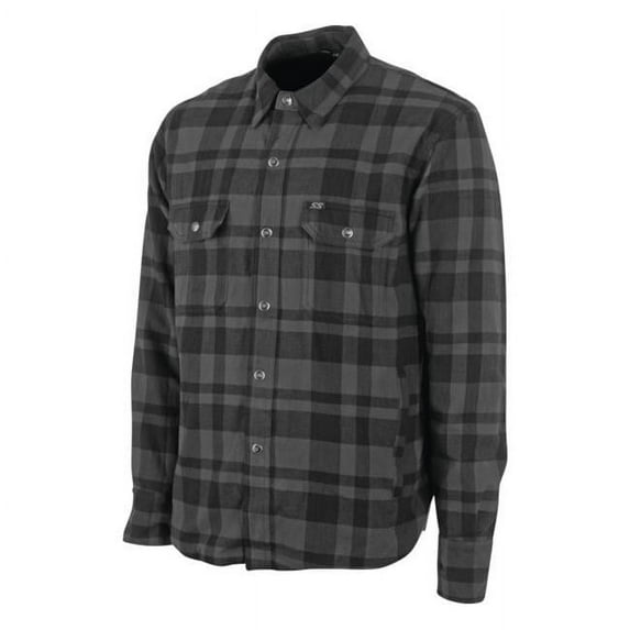 Speed & Strength Black 9 Mens Reinforced Motorcycle Shirt Gray XL
