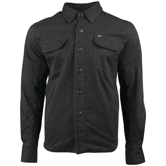 Speed & Strength Call to Arms 2.0 Mens Long Sleeve Armored Moto Shirt Black 3XL
