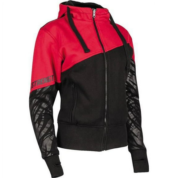 Speed & Strength Cat Out'a Hell Womens Zip Up Armored Hoody Red/Black XXL