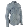 thumbnail image 1 of Speed & Strength Speed Society Womens Armored Motorcycle Riding Shirt Denim XS, 1 of 2