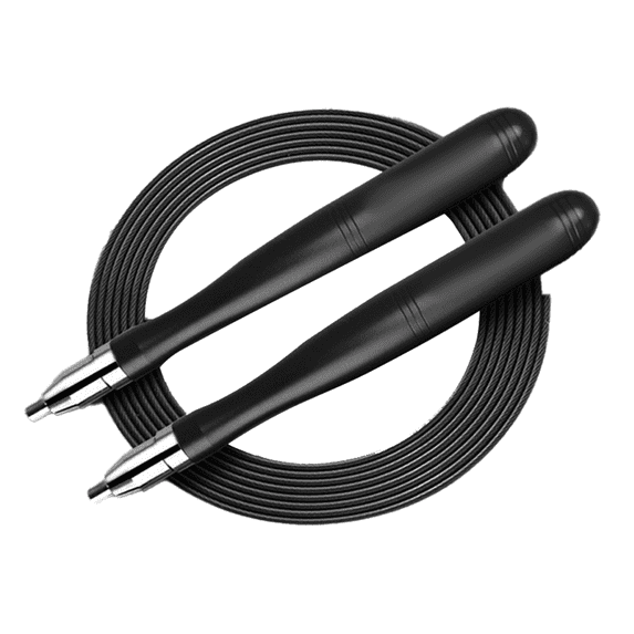 Speed Tangle-Free- Adjustable & Self-Locking Aluminum Skipping Ropes for Training, Boxing,Workouts - Black 2.5mm