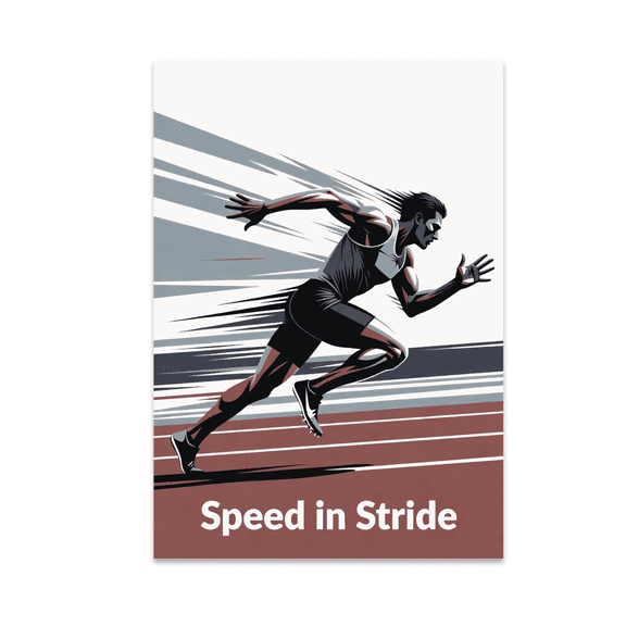 Speed Training Athlete Poster - Track Coach - 13x19 Poster Print