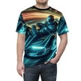 thumbnail image 1 of Speed Your Way Great Graphic Design Unisex Cut & Sew Tee (AOP), 1 of 5