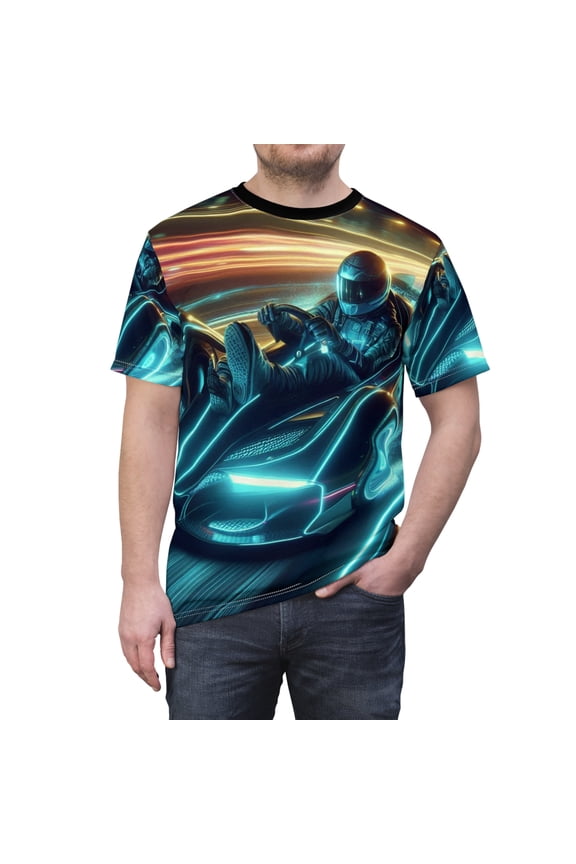 Speed Your Way Great Graphic Design Unisex Cut & Sew Tee (AOP)