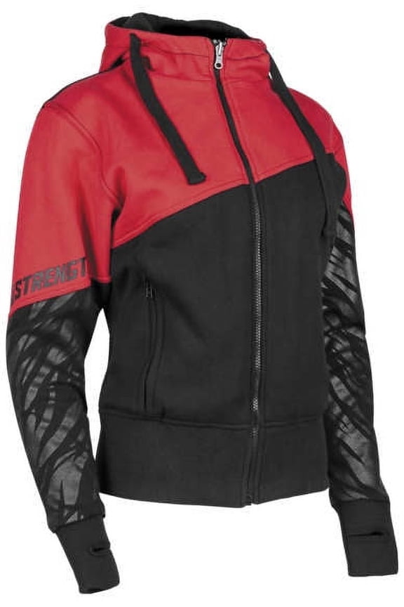 Cat Outa Hell Hoody Red/Black Womens - XS