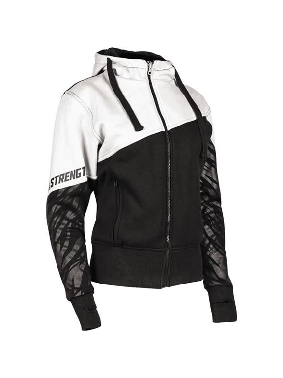 Cat Outa Hell Hoody White/Black Womens - 4XL