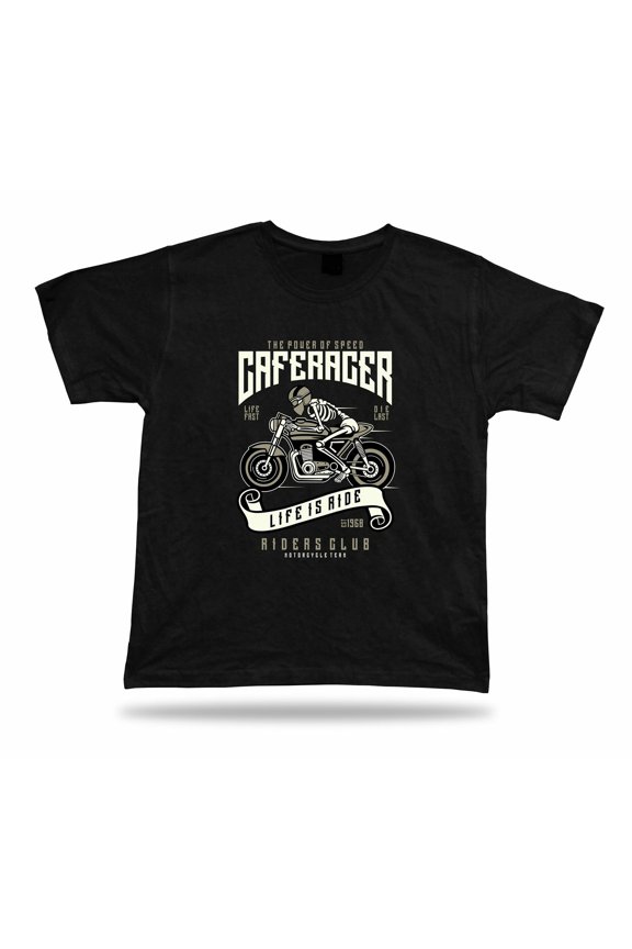 Speed of caferacer, life is ride awesome cool design unique t shirt tee design