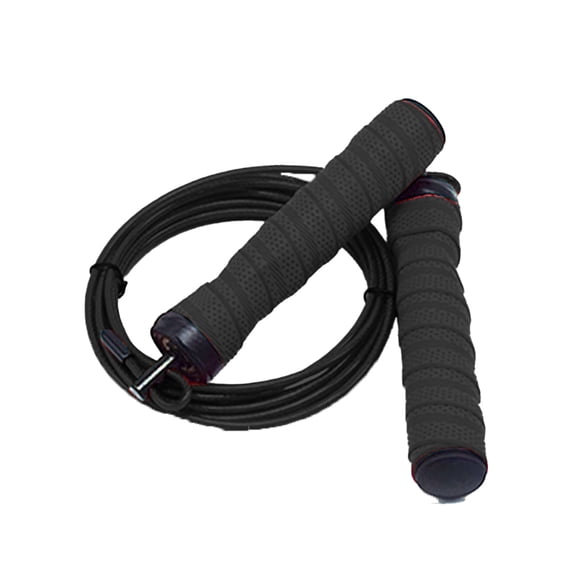 SpeedAdjustable Jumping Ropesfor Double Unders, Exercise Fitness Workout, Weight Loss - black