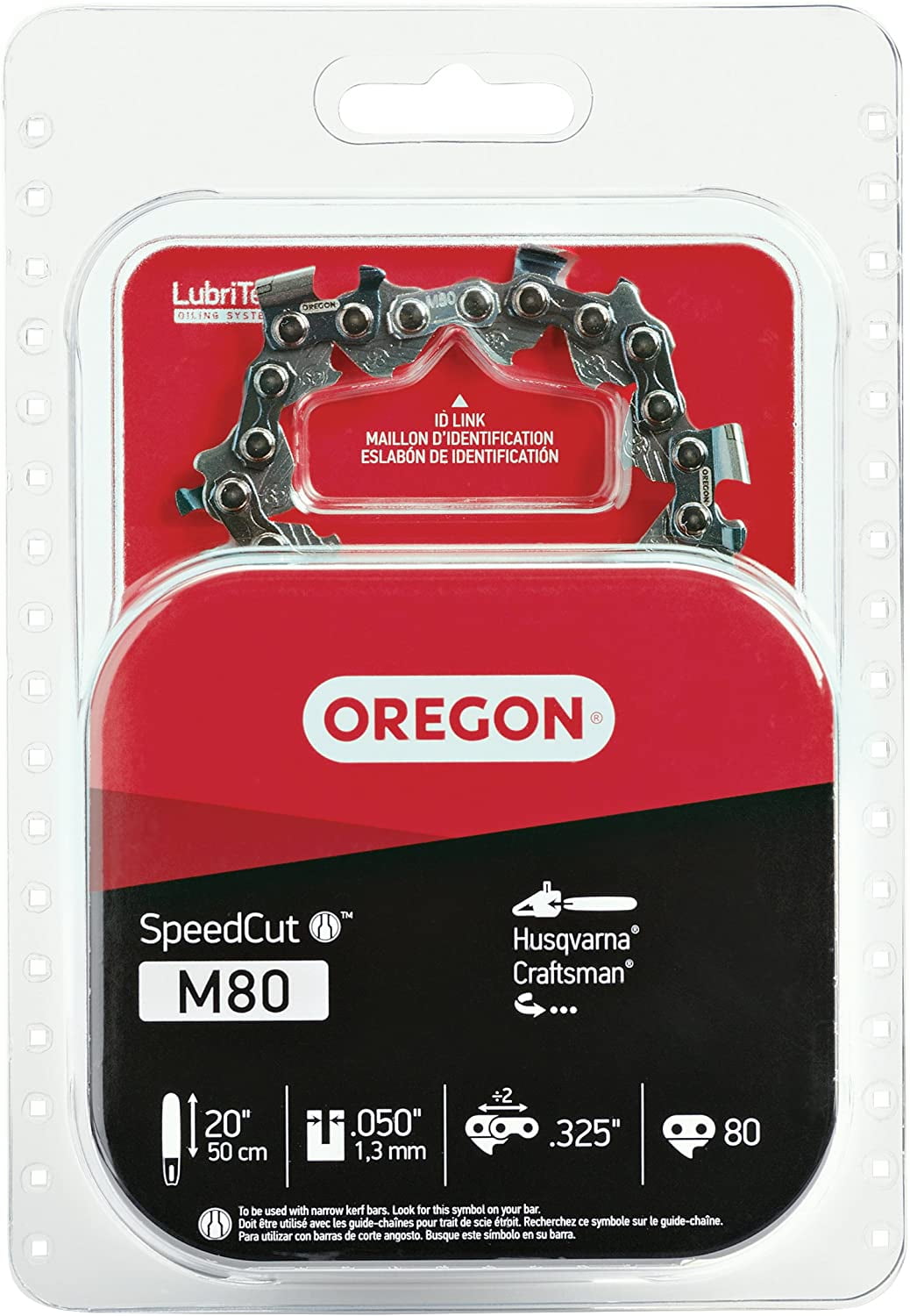 SpeedCut 20Inch Chainsaw Chain For Husqvarna, Craftsman , grey; M80