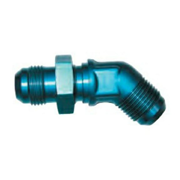SpeedFX 560837 Coupler Fitting; 45 Degree Bulkhead Flare; Blue; Single
