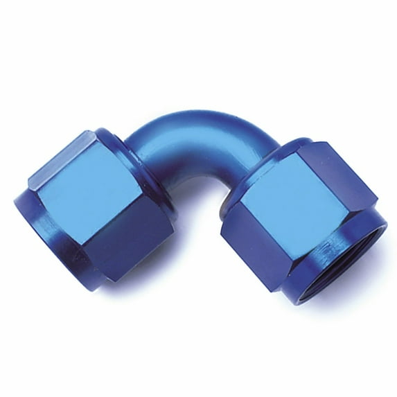 SpeedFX 560890 Coupler Fitting; -8AN x 90 Degree Full Swivel; Blue; Single