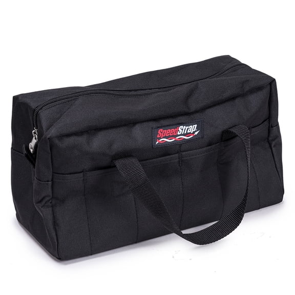 SpeedStrap Black Canvas Tool Bag for Storing Tie-Downs, Straps, or Tools (12.75w X 7h X 6 )