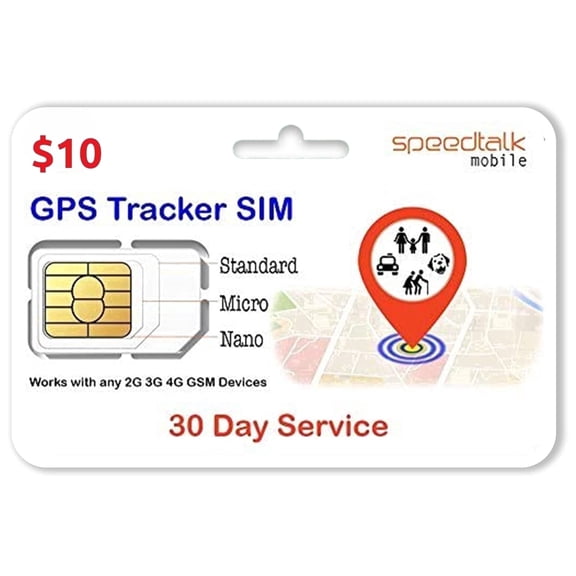 SpeedTalk Mobile GPS Tracker SIM Card Kit with International Service