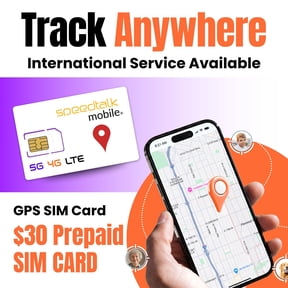 SpeedTalk Mobile GPS Tracker Sim Card with International Service (6 Months)
