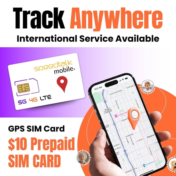 SpeedTalk Mobile GPS Tracker SIM Card Kit with International Service