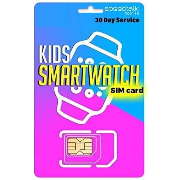 SpeedTalk Mobile Sim Card Kit for Smartwatch 30-Day Plan