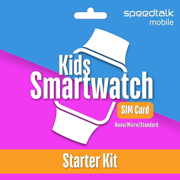 SpeedTalk Mobile SIM Card Starter Kit for Kids Smartwatches and Elderly Smartwatches