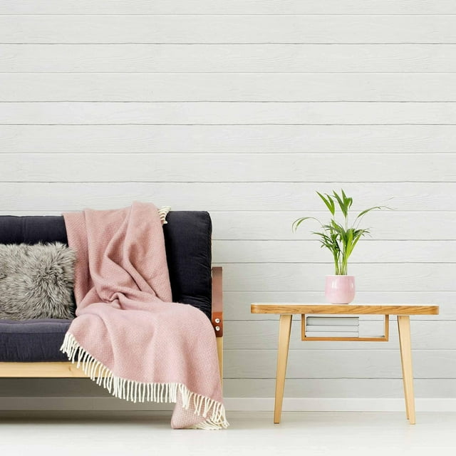 SpeedWallpaper Black and White Shiplap Peel and Stick Removable