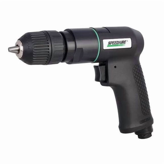 Speedaire 21AA68 Keyless Chuck Air Drill Machine, 7-3/8"L