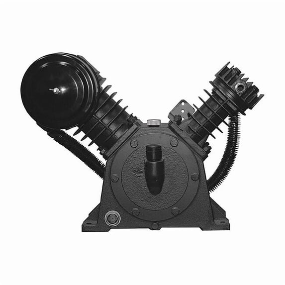 Air Compressor Pump, 4 hp, 5 hp, 2 Stage, 16 oz Oil Capacity, 2 Cylinder 40KH93