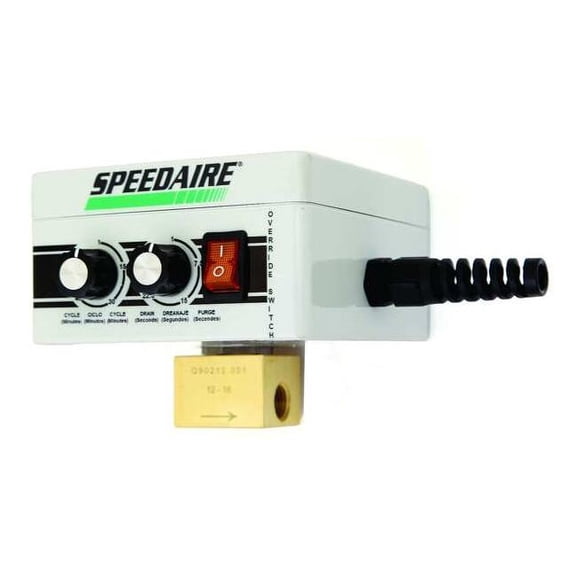 Speedaire Auto Drain Valve, Drain Size 1/4", 4.0 gpm, Amps AC: 0.3 A 53CE43