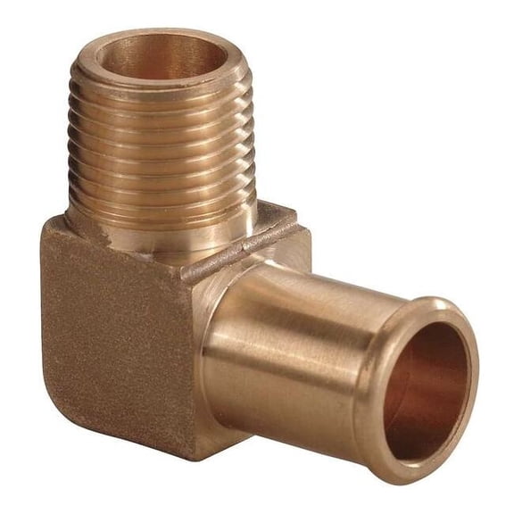 Speedaire Beaded  Fitting,Brass,1/2"NPTx3/4"Barb 6AFK0