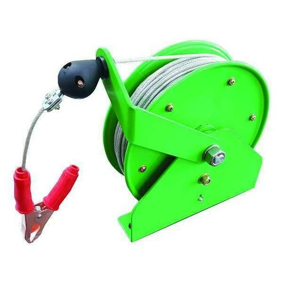Speedaire Cable Reel,W/Clamp,100 ft L,10" H,Gren 45UZ50