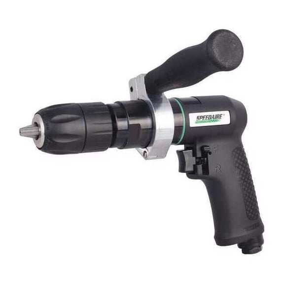 Speedaire Air Drill, Keyless, 1/2 In, 800 RPM 21AA76