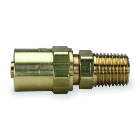 Speedaire Hydraulic Hose Fitting,Brass,1/4",(M)NPT 2X769