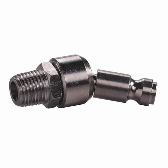Quick Connect Plug, Tru-Flate Automotive, 1/4 in Male NPT, Steel, 1/4 in Body Size 30E597