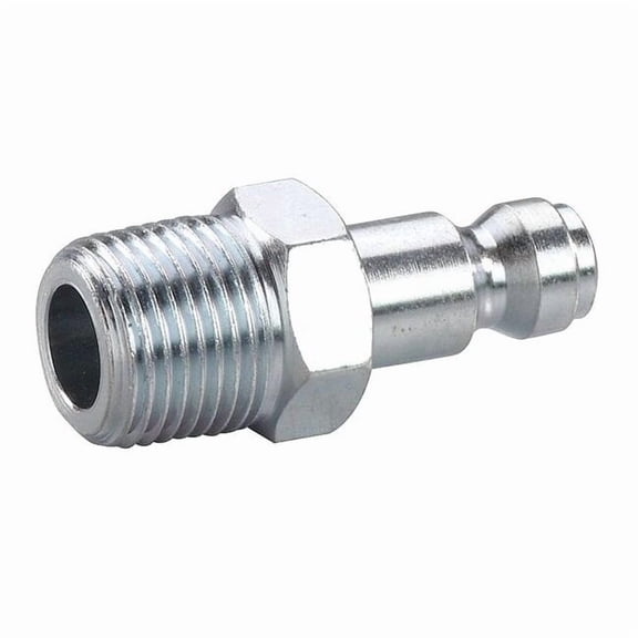 Quick Connect Plug, Automotive/Tru-Flate, 1/4 in Body, 1/4 in MNPT, Steel 30E732