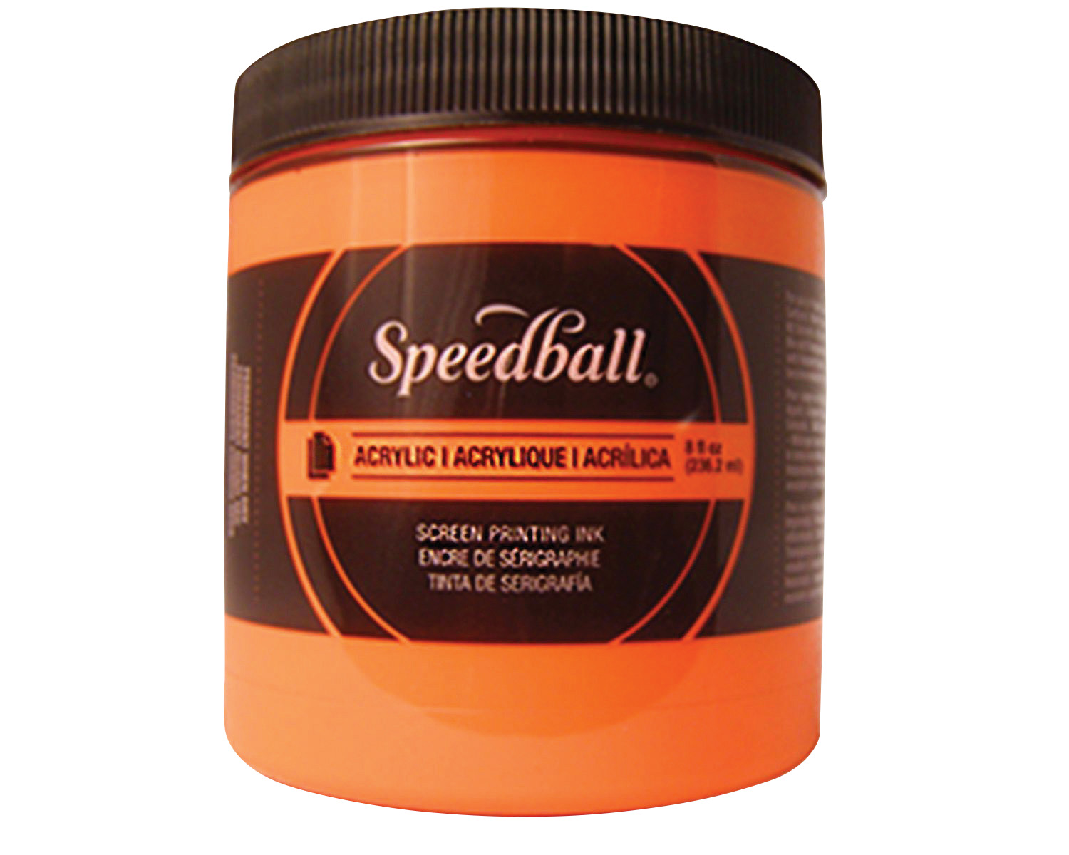Speed Soft Orange Ink Speedball Acrylic Screen Printing Ink, Fluorescent Orange, 8 Ounces ...