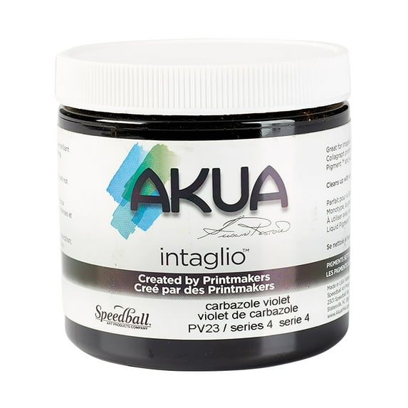 Speedball Akua Intaglio Ink, Carbazole Violet, 8 oz.