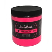 Speedball Art Fabric Screen Printing Ink, Fluorescent Hot Pink, 8 oz