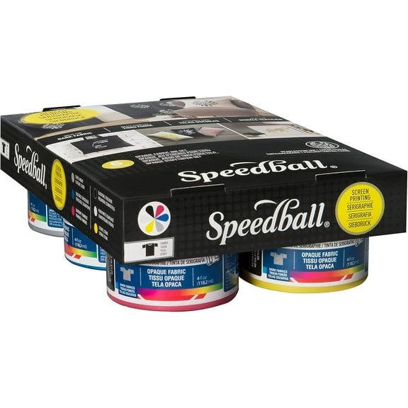 Speedball Art Opaque Fabric Screen Printing Ink Starter Set (Set of 6)