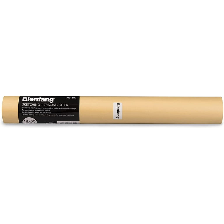 Bienfang Sketching & Tracing Paper Roll, Canary Yellow, 20 Yards x 18 Inches