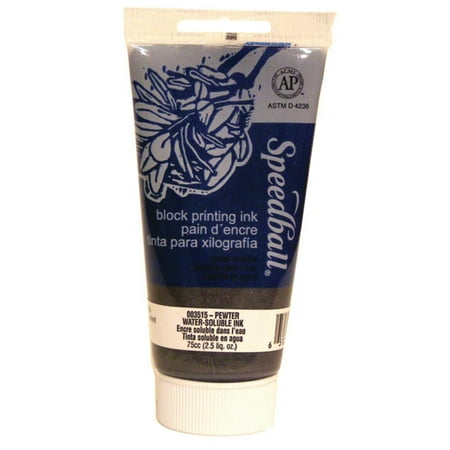 Speedball Water Slbl Block Print Ink 1.25oz Pewter