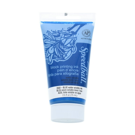 Speedball Block Printing Ink, Water-Based, 2.5 oz., Blue