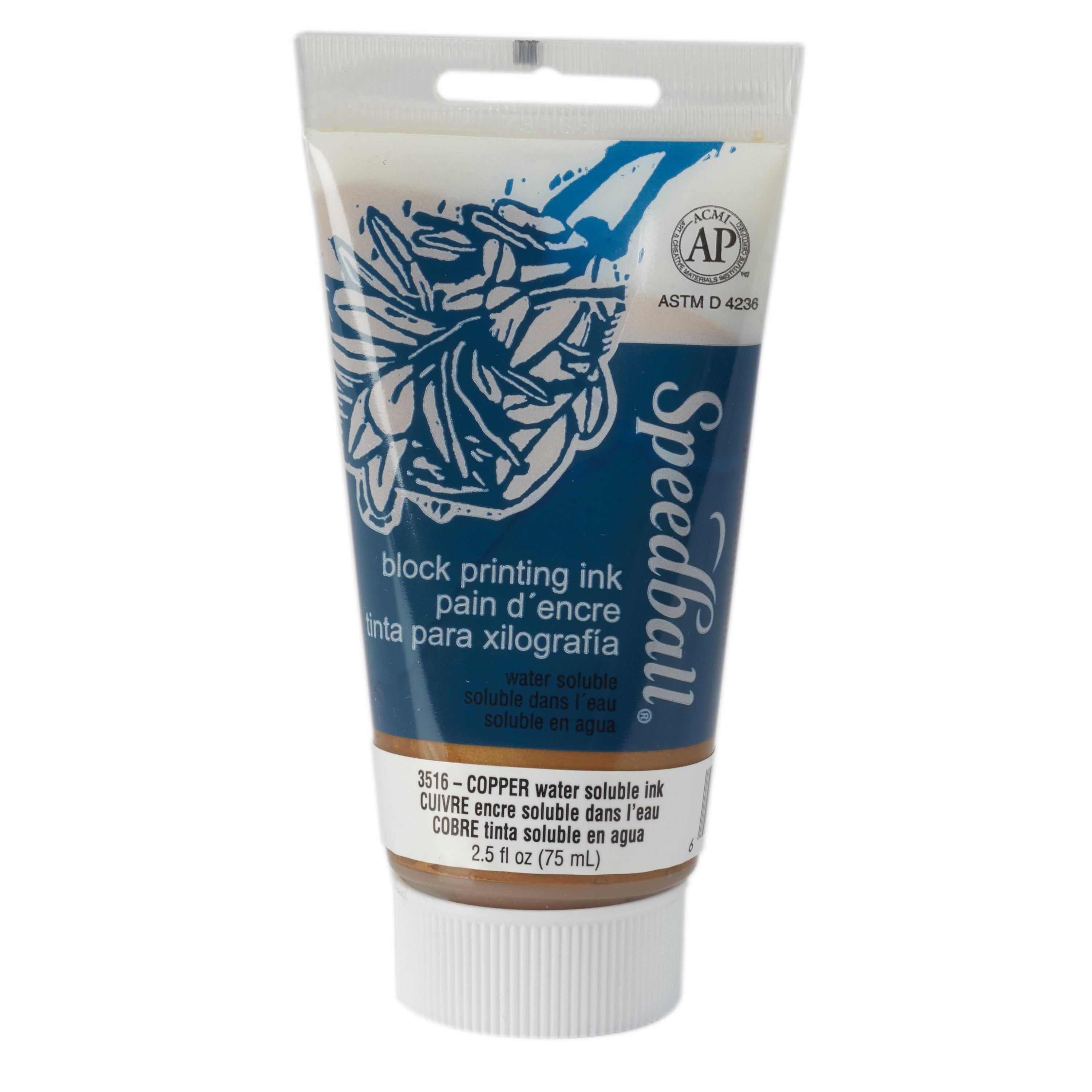 Speedball Block Printing Ink, Water-Based, 2.5 oz., Copper - Walmart.com