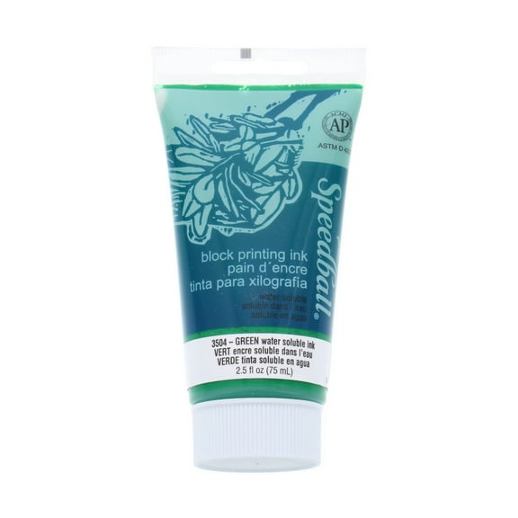 Speedball Block Printing Ink, Water-Based, 2.5 oz., Green
