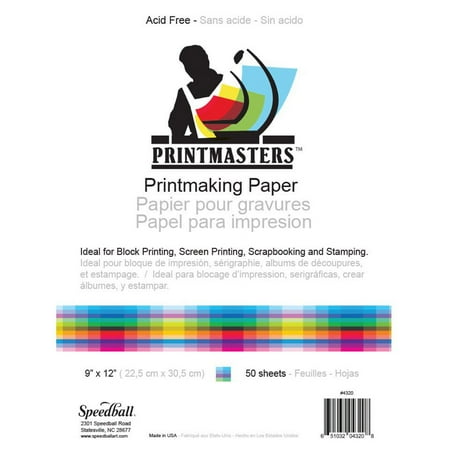 Speedball Block Printing Printmaster Paper, 9" x 12"