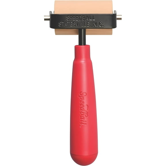 Speedball Soft Rubber Brayer, 2-Inch - Printmaking Roller Tool for Gel & Block Printing and Crafting - Made in USA