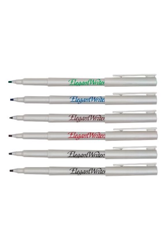 Speedball Elegant Writer - Marker - black, red, blue, green, brown - 3 mm - broad (pack of 6)