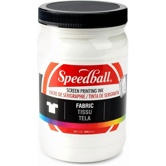 Speedball Fabric Screen Printing Ink, 32 Fl. Oz, White