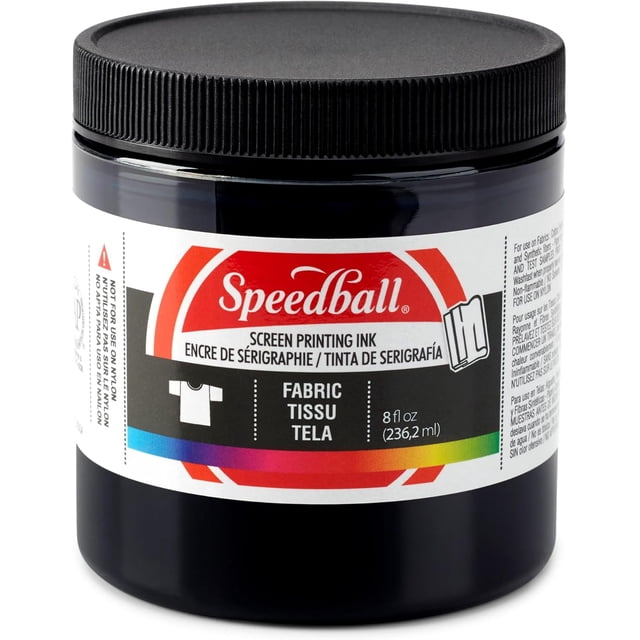 Speedball Fabric Screen Printing Ink, 8 oz., Black, Paint for Clothes ...