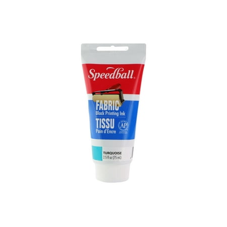 Speedball Fabric and Paper Block Printing Ink -Turquoise, 2.5 oz