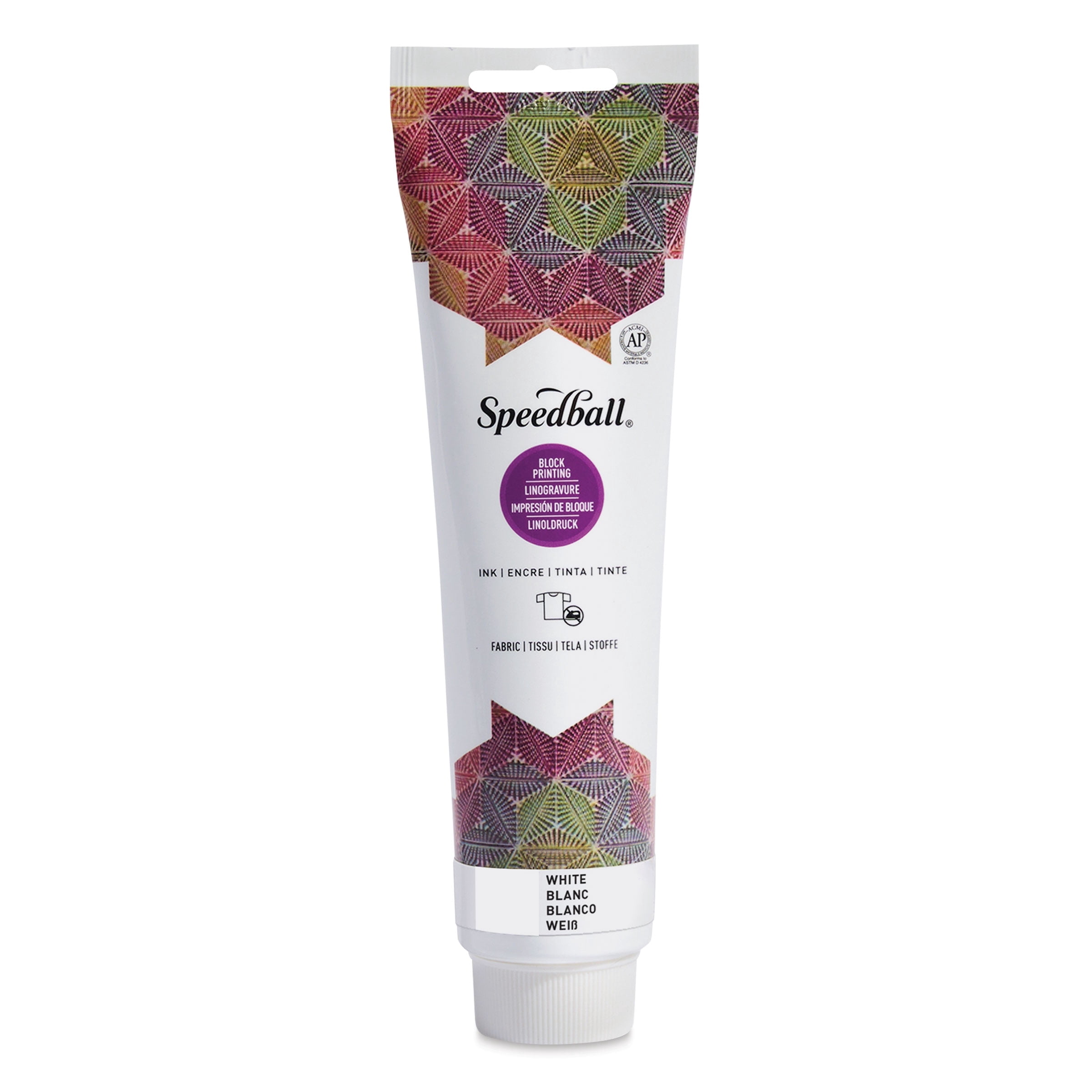 Speedball Fabric and Paper Block Printing Ink - White, 5 oz - Walmart.com